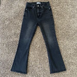 Loft Black Denim The Kick Crop Jeans
